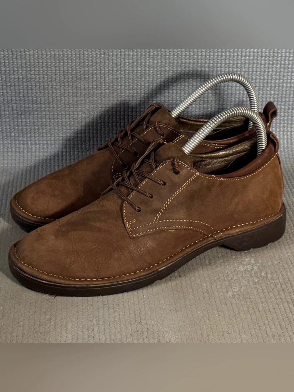Bass Women’s Sassy Leather Brown Suede Oxfords Shoes Lace Up Size 6.5